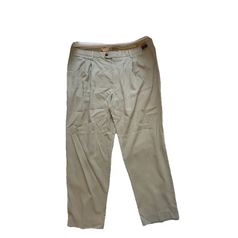 Tommy Bahama New St. Thomas Relaxed Double-Pleat Pants In Abby Stone Size 42x32